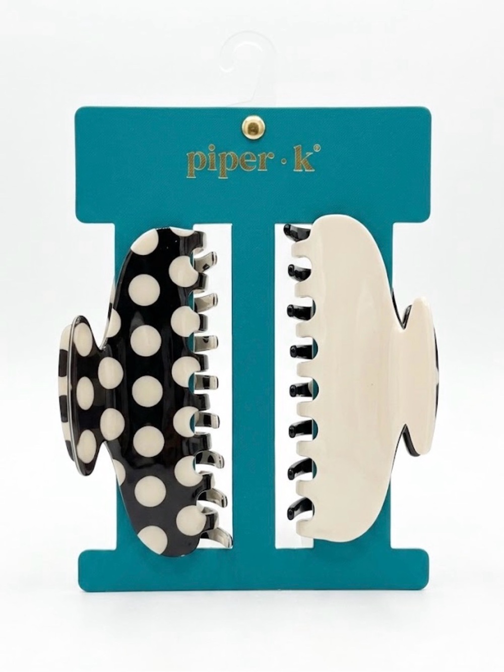 NWT ⚜️🖤⚜️ Piper K CAVIAR Bejeweled Enamel Hair Claw Clip